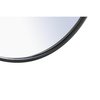 Elegant Decor Metal Frame Round Mirror 48 Inch Black Finish MR4047BK